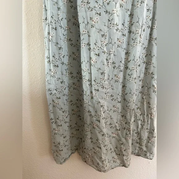 Vintage Studio 90s Dainty Floral Sack Maxi Dress Light Blue Womens Size 12 - Picture 3 of 9